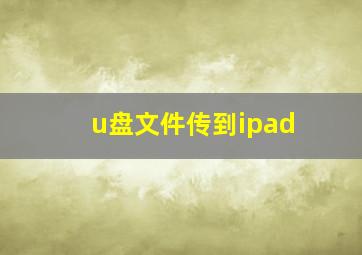 u盘文件传到ipad