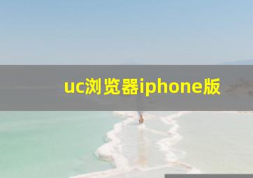 uc浏览器iphone版