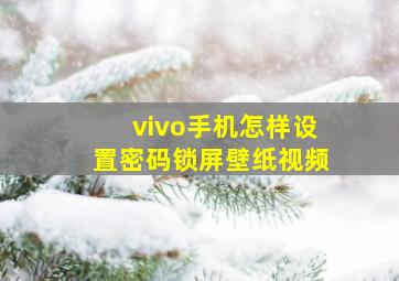 vivo手机怎样设置密码锁屏壁纸视频