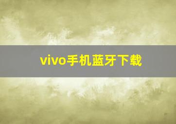 vivo手机蓝牙下载