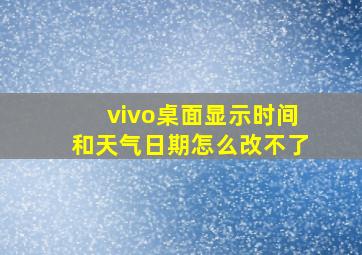 vivo桌面显示时间和天气日期怎么改不了