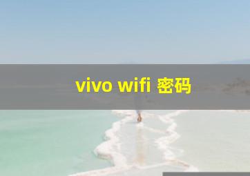 vivo wifi 密码