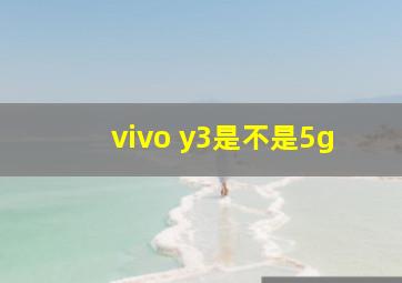 vivo y3是不是5g