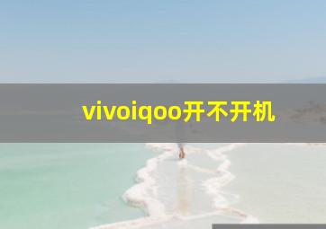 vivoiqoo开不开机