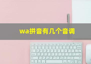 wa拼音有几个音调