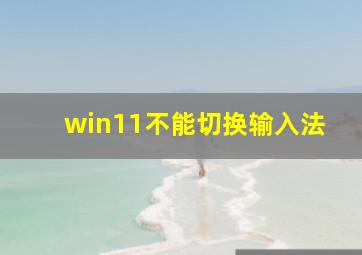 win11不能切换输入法