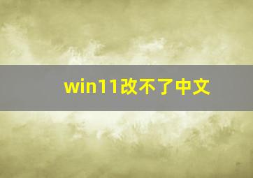 win11改不了中文