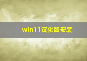 win11汉化版安装