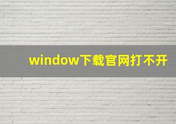 window下载官网打不开