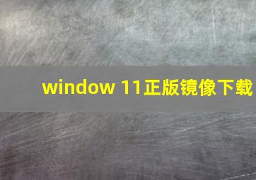 window 11正版镜像下载