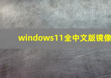 windows11全中文版镜像