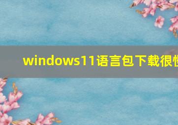 windows11语言包下载很慢