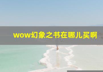 wow幻象之书在哪儿买啊