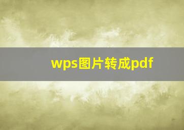 wps图片转成pdf