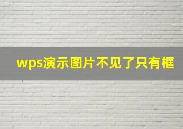 wps演示图片不见了只有框